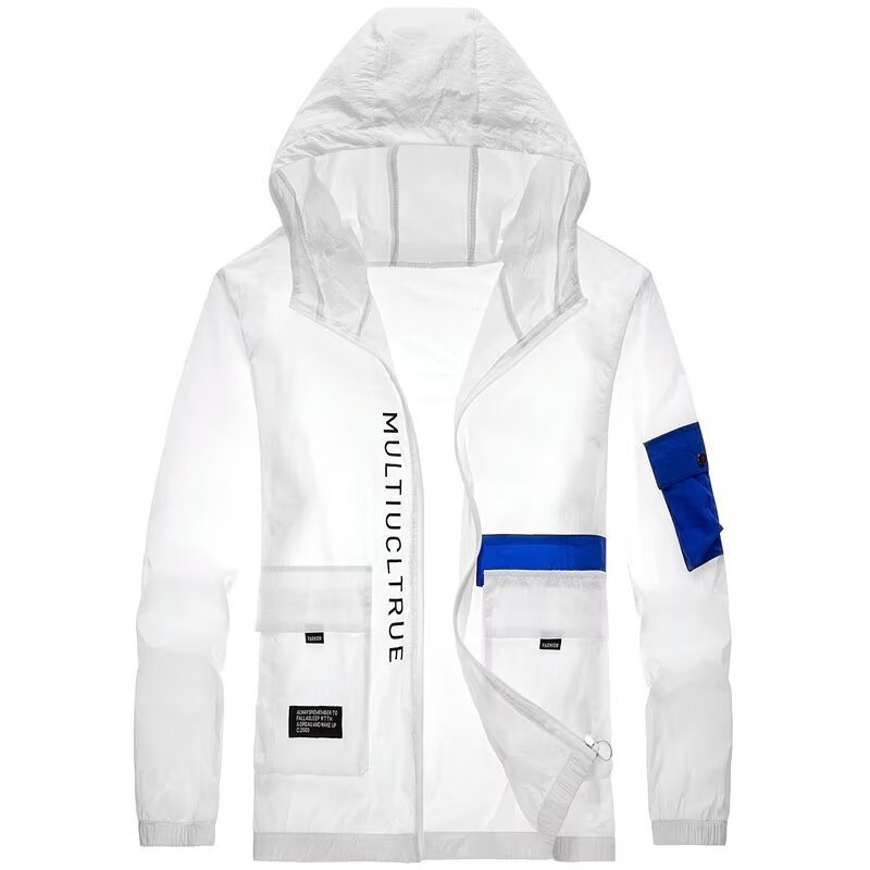Camisas menos ropa de ropa protector solar hombre chaqueta de hielo ultrafina ventilada moda juvenil al aire libre camisa con sombrero de manga larga
