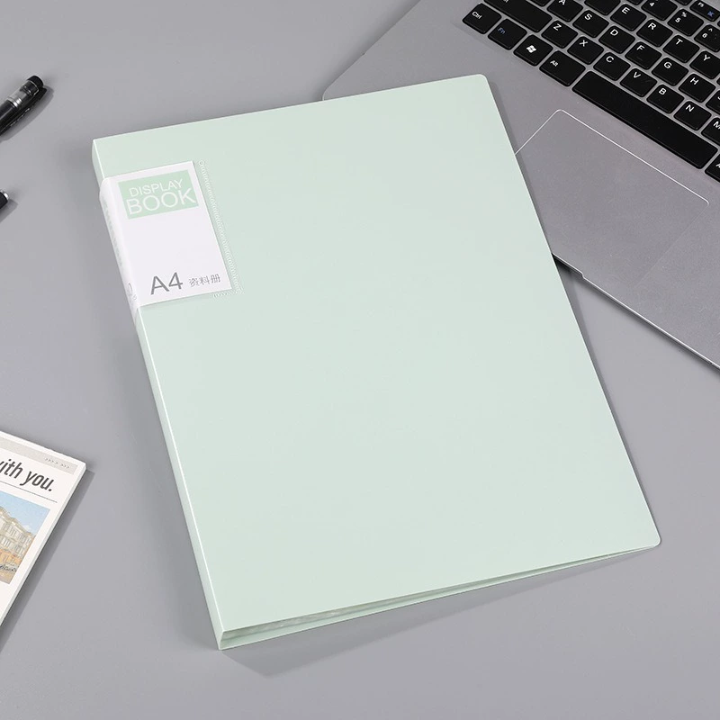 Morandi A4 data storage book Student test paper sort out classification pages and clips simple multi -layer office folder