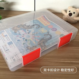 Simple Portable File Box Folder Plastic A4 File Storage Box Transparent Classification Document Organizer A5 Thickened