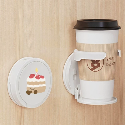 Wall-Mounted Water Cup Holder for Home Car cup holder/beverage holder - white-cake-doll