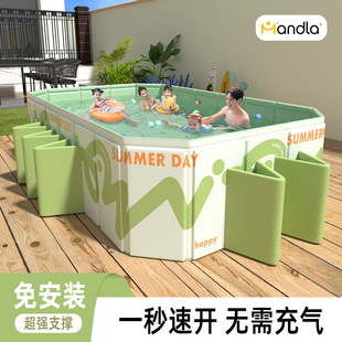 Cross-Border Hot-Selling Installation-Free Swimming Pool Foldable Household Children's Paddling Pool Free Inflatable Swimming Pool Bracket Pool
