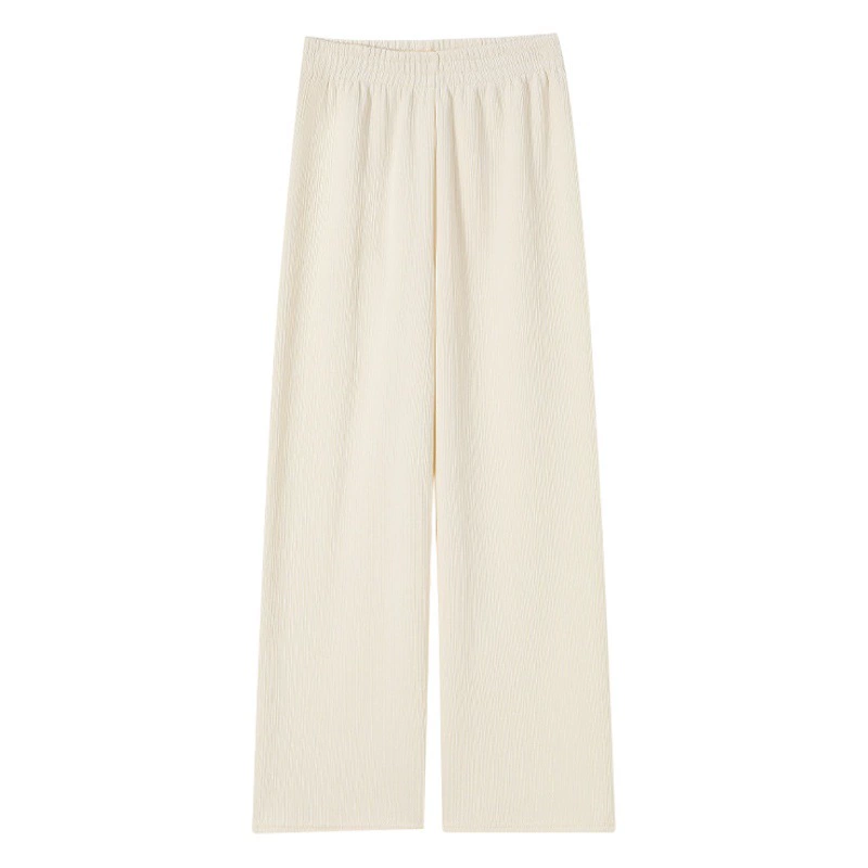 H389 Узкие женские широкие брюки на флисовой подкладке в вертикальную полоску, новые свободные утягивающие повседневные брюки прямого кроя с высокой талией на осень и зиму.