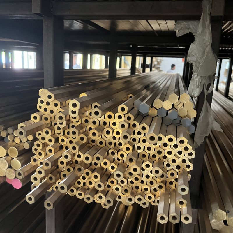 六角黄铜管空心H59青铜管H62铜管无铅异形铜条切割开料钻孔攻牙