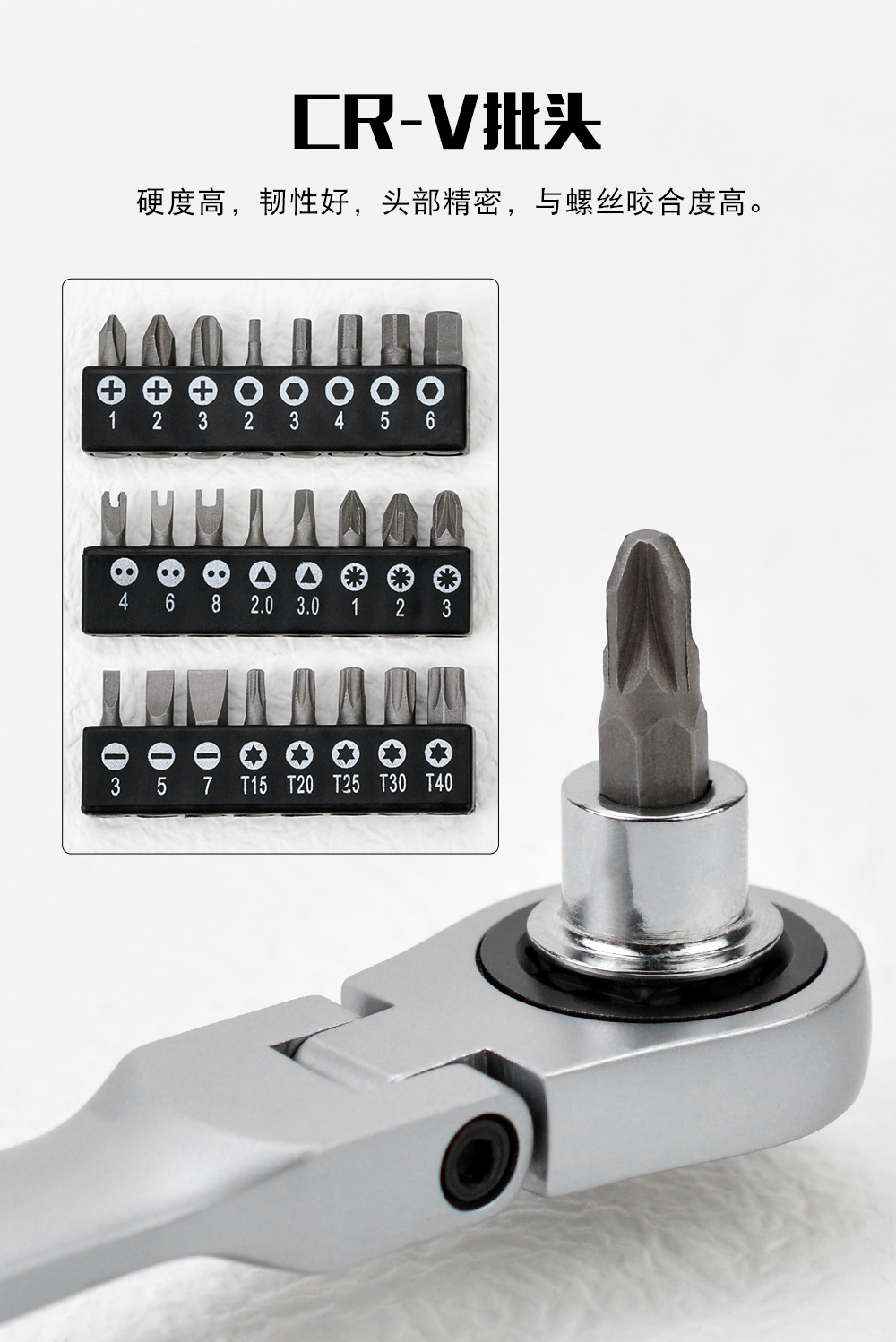 Jingxuan activity head ratchet socket wrench set, quick-release double-head torx screwdriver, tire wrench, auto repair tool