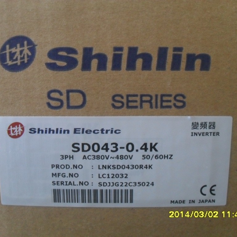 士林变频器 SD043-0.4K变频器低压三相电压型现货代理台电源高效