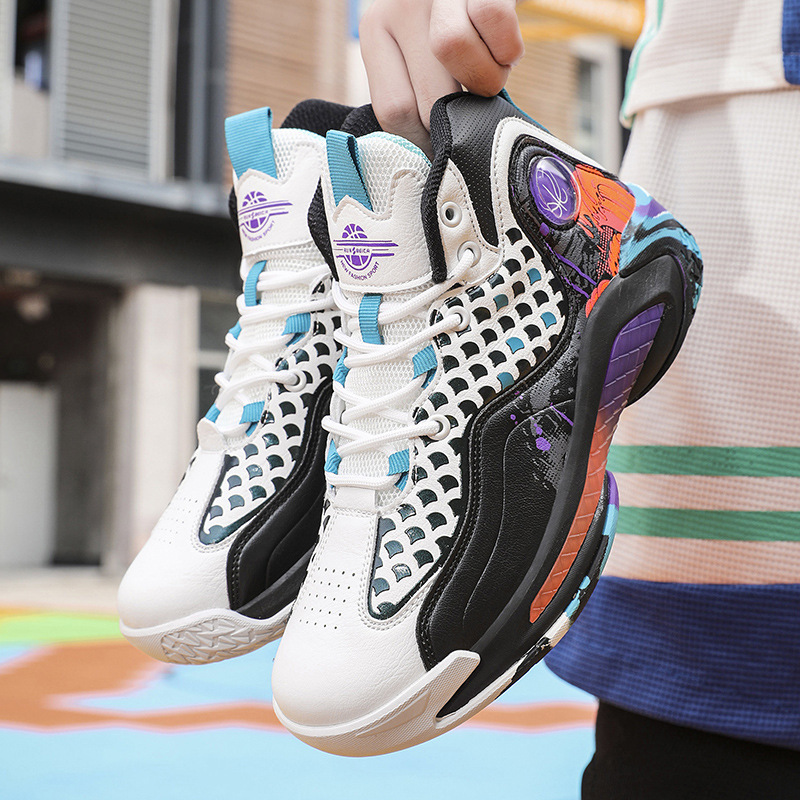 Beita Basketball Shoes for Men 2022 Autumn and Winter Cement Nemesis Sports Shoes Basketballshoes High-Top Non-Slip