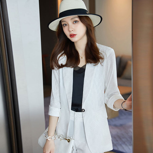 Suit suit for women in spring, thin, high-end, street-level professional wear, temperament, goddess style, foreign style, fashionable internet celebrity suit