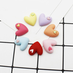 愛心桃心diy樹脂配件 兒童飾品奶油膠手機殼髮飾手工材料廠家優惠