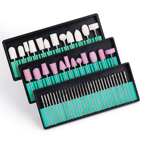 Nail Grinder Set, Writing Nail Grinder, Portable Mini Electric Nail Tool, 30-Piece Grinding Heads