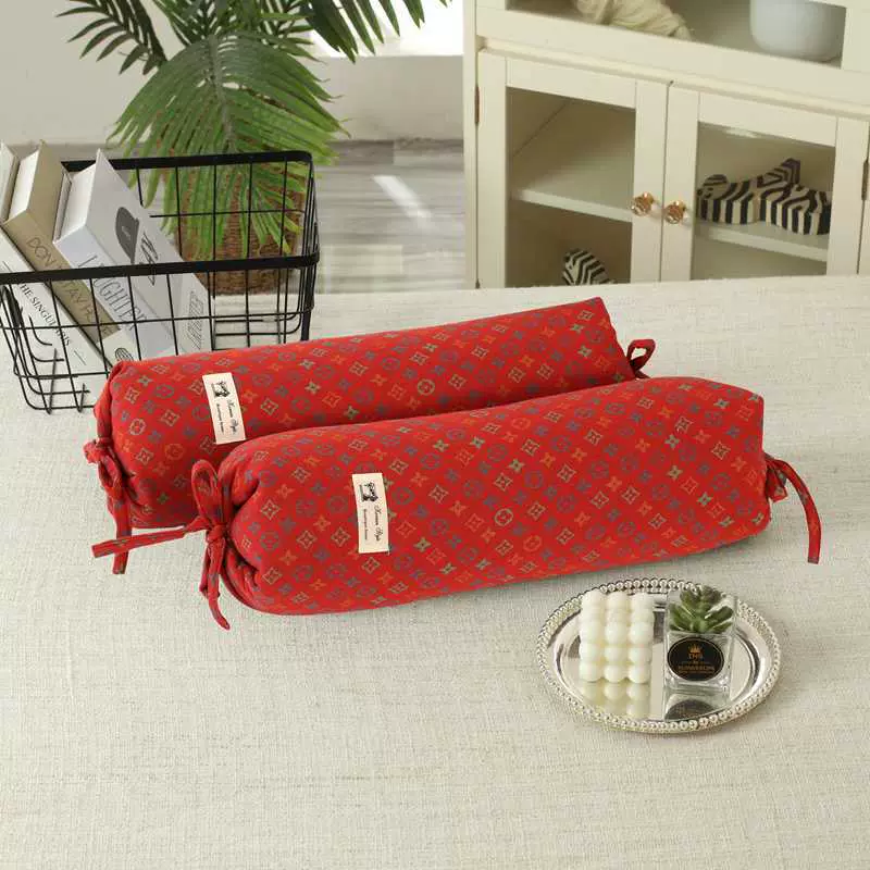 南通家纺床上新款全棉双层纱布糖果枕颈椎枕圆枕荞麦枕  团购批发