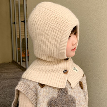 亲子秋冬巴拉克拉法套头帽子围脖一体护耳帽儿童防寒保暖针织连体