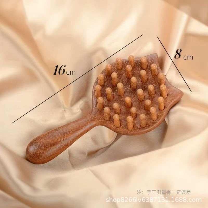 檀木梳子便携小随身头部按摩梳经络梳中秋佳节送家人送朋友伴手礼|undefined