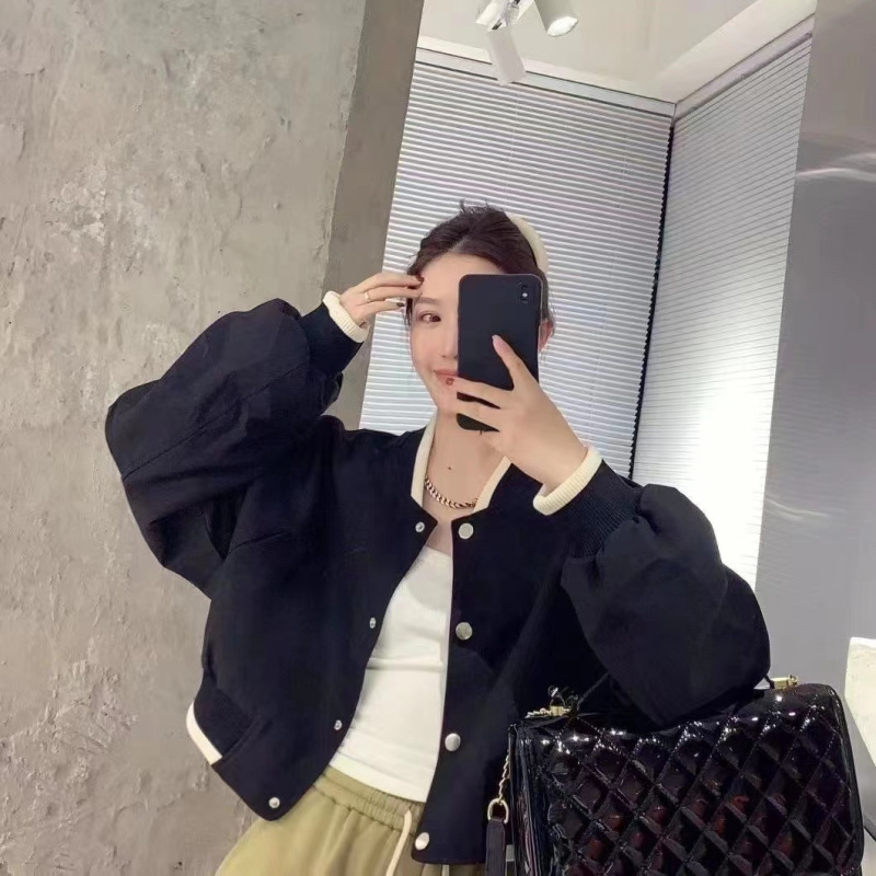 美式风棒球服外套女春秋2025新款小个子运动休闲百搭短款夹克上衣|undefined