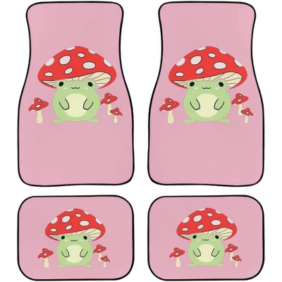Style Floral Butterfly Easy-To-Clean | Avtomobil döşəmə paspasları - car-floor-mat-47-33444468cm-two-pairs-four-pieces-in-total