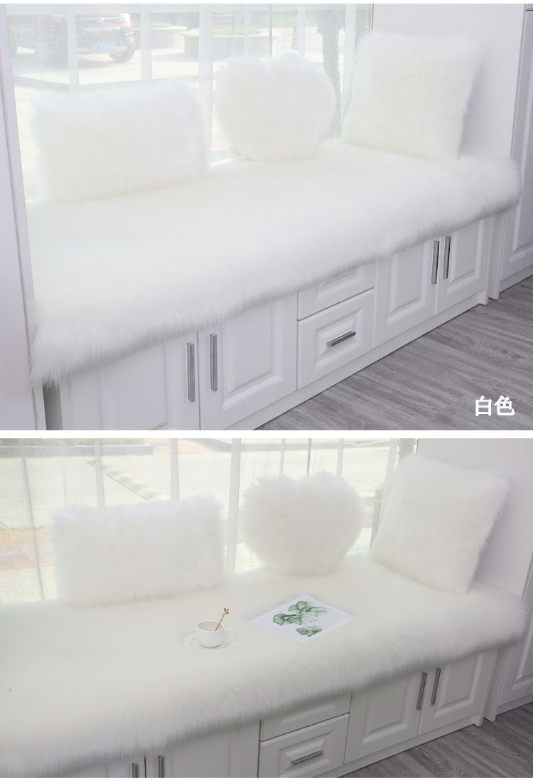 New Chinese-Style Large Red Chair Cushion, Faux Cashmere Door Mat, High-End Blue Carpet for Living Room Decoration and Grand Opening