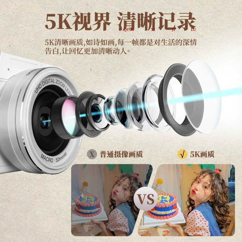 5K flip-screen WIFI высоко-четкая цифровая камера CCD, умная селфи-фильтр-видео блог, беззеркальная камера-студент