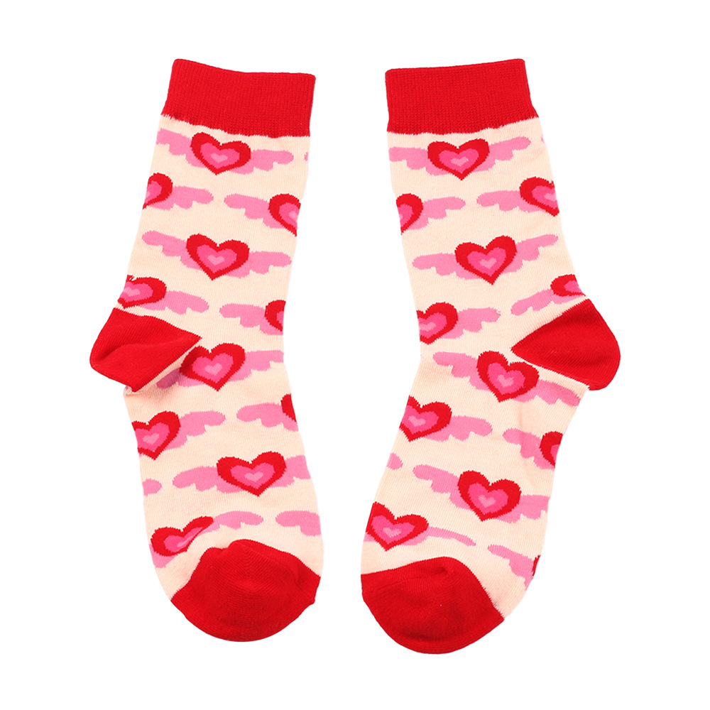 60g Weight Socks Classification Socks Lingerie Type Cotton Fabric Type Stretchy Elasticity A Pair Quantity Daily Occasion Comfort Function Valentine'S Day Festival Lips, Heart Shape Pattern All Seasons Season Unisex Gender Simple Style Style Simple Style Unisex Lips Heart Shape Cotton Crew Socks A Pair 18