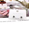 Small earrings heart-shaped, simple and elegant design, internet celebrity, gold and silver