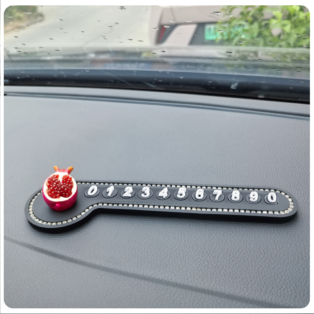 Placas de estacionamiento temporales de automóviles mujeres lindas tarjetas telefónicas de automóviles tarjetas de número de teléfono móvil adornos de decoración