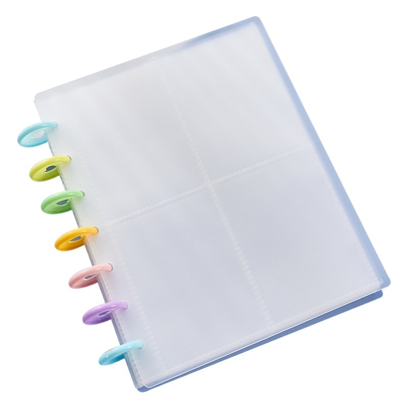 Libro de tarjeta de hebilla de setas coloridas Libro de 3 pulgadas de cuatro cuadrículas Álbum Polaroid álbum aidou transparente tarjeta pequeña libro de almacenamiento de persecución de estrellas