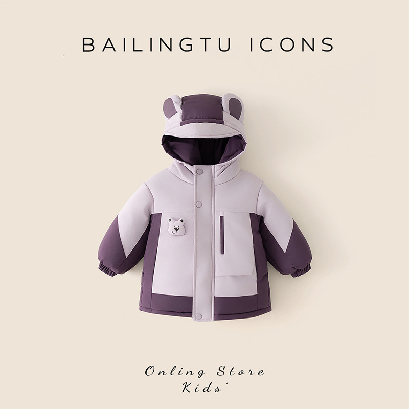Bestseller Foreign Trade Boys' Winter Jacket Children's Hooded 5 New Styles Girls' Windproof Fleece Lined Thickened Baby Parka ALYCExiyuebaobao_voghion.com