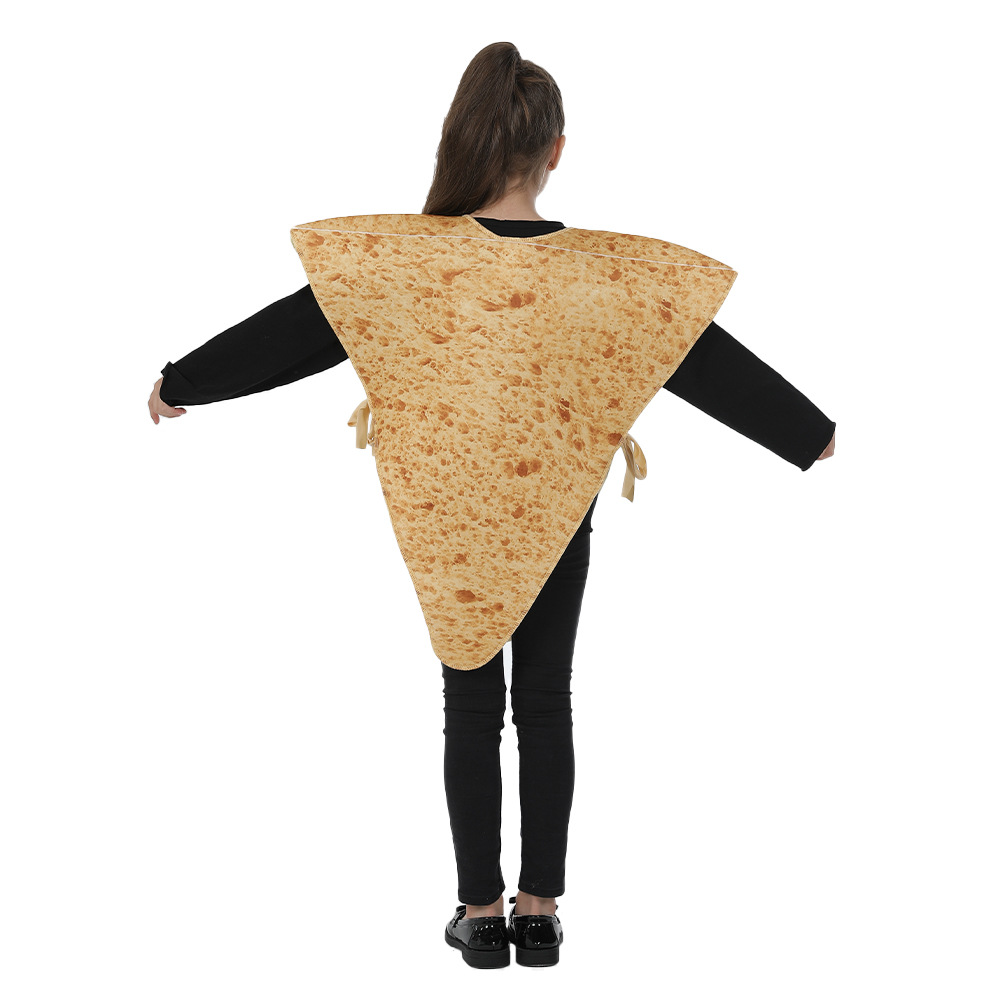 Ropa de rendimiento de alimentos de Halloween ropa de esponja compuesta ropa de rendimiento de ensalada de verduras pizza ropa de cosplay para niños