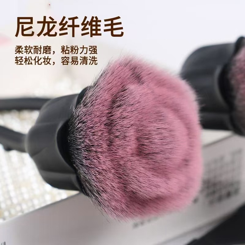 Nuevo cepillo de polvo de uñas, cepillo de polvo de uñas, pintura en polvo, mango de oro rosa, tamaño medio, belleza necesaria para la manicura. image 3