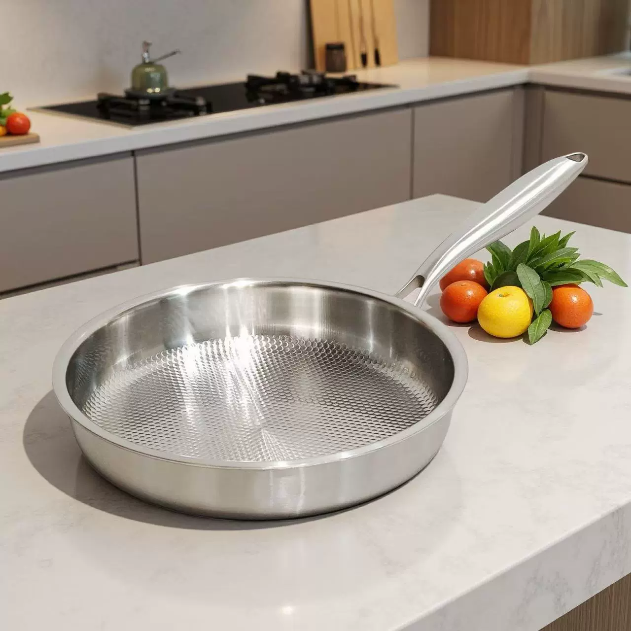 Сковорода сотовая без покрытия из стали 316, сковорода-гриль, антипригарная плоская сковорода для дома, универсальная для индукционной и газовой плиты