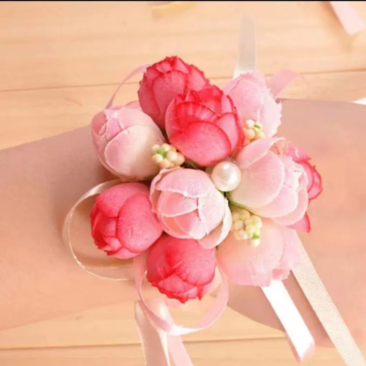 Bridesmaid Wrist Flower Accompanying Ceremony Bridesmaid Sister Group Corsage Bracelet Flower Korean Style Simple Wedding Wedding Bracelet Wholesale