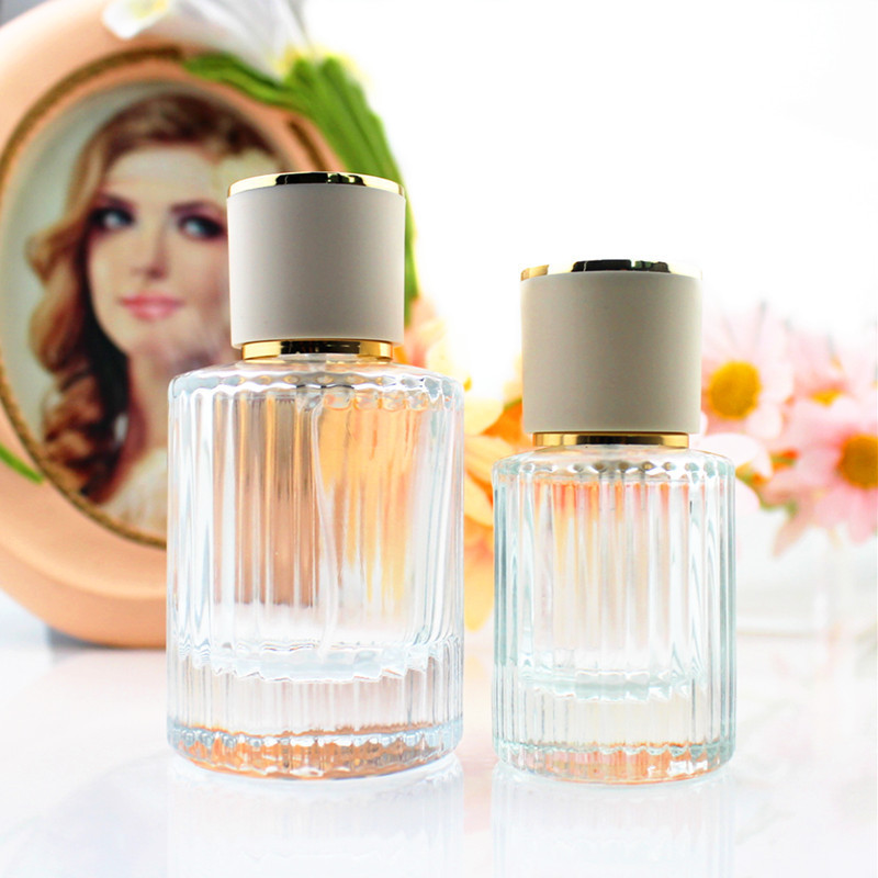 30ML圆柱香水分装瓶喷雾高档玻璃按压旅行分装瓶50ML香水瓶空瓶