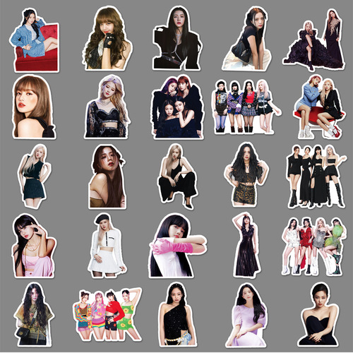 102 unique BLACKPINK sticker sheets as personalized celebrity accessories DIY phone case luggage stickers