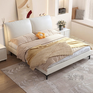 Hong P1 Fanyi Modern Simple Soft Bag Cloth Bed 1.8*2 m Big Bed Double Bed Bedroom Wedding Bed Home 1.5 m
