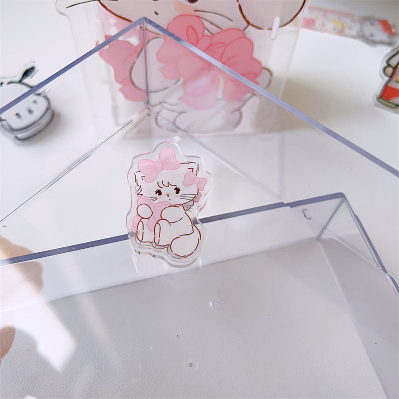 Cute  Acrylic Double-sided Pp Clip Good-looking Big Cat Family Hand Folder display picture 3