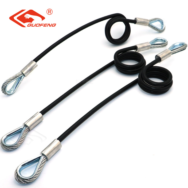 Fabricante suministro directo de cable de elevación de 8mm cable de tracción de automóviles submarinos PVC negro doble torsión