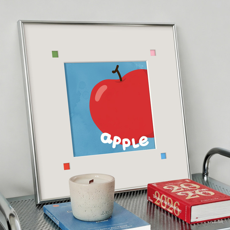 Bauhaus Living Room Wall Art Apple Decorative Painting High-End Creative Cute Desktop Ornament Painting Cream Style Bauhaus Living Room Wall Art Apple Decorative Painting High-End Creative Cute Desktop Ornament Painting Cream Style