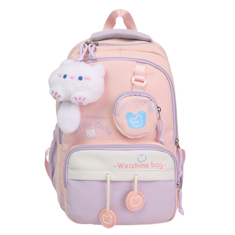 スクールバッグ女性 2025 新しいプリント中学生バックパックファッショナブルで多用途な大容量ファッショナブルなカラーマッチングバックパック|undefined