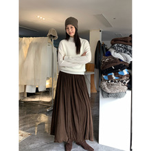 SROOM十三行 羊毛混纺针织半身裙秋冬新款气质宽松慵懒裙
