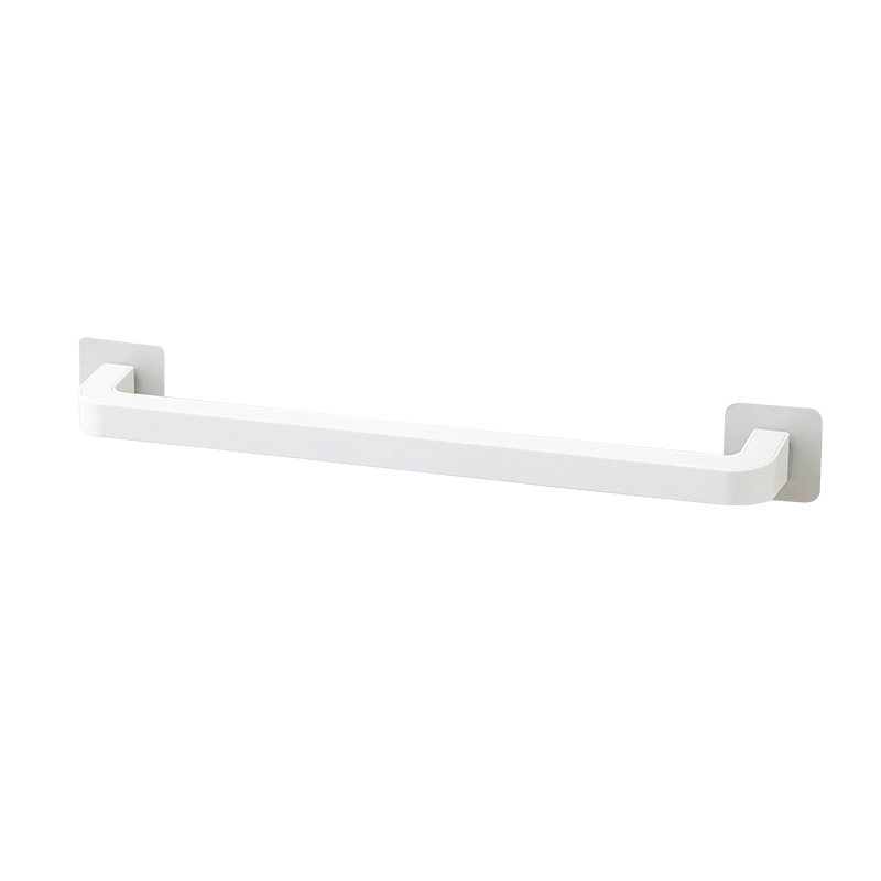 Bathroom Wall-Mounted Towel Rack Without Punching Single Pole Bathroom Multi-Functional Towel Storage Rack Towel Bar