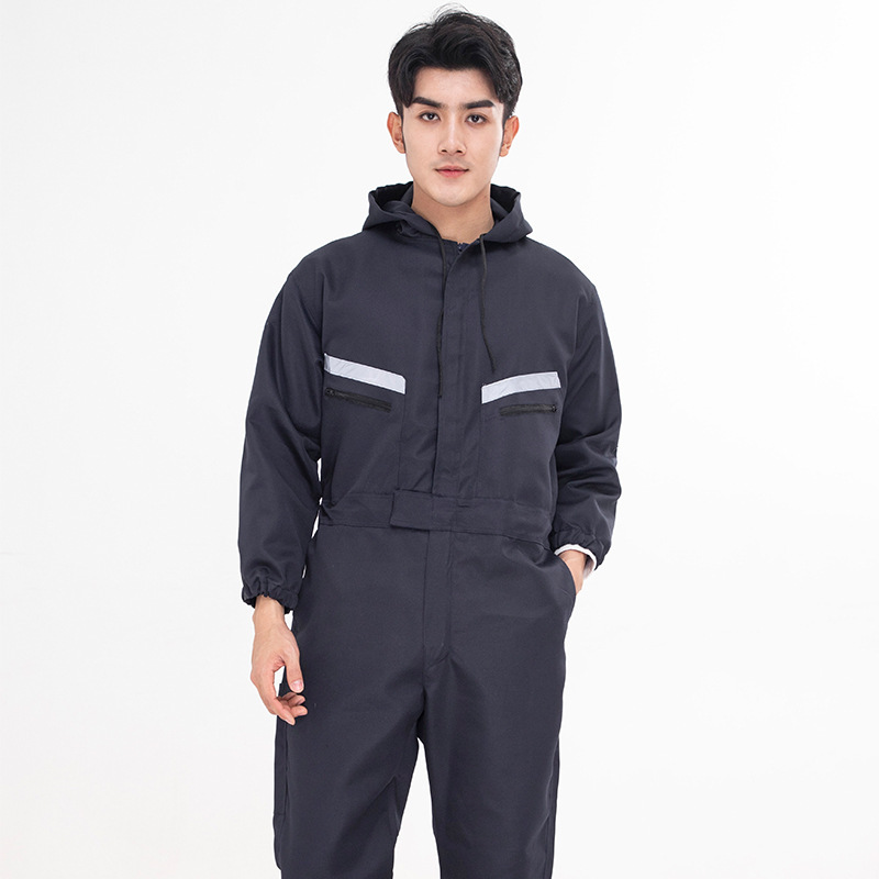 跨境连体工作服男反光全棉煤矿井下船厂船员工装外贸劳保服连体服|undefined