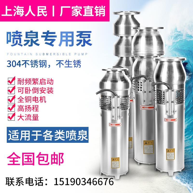 Shanghai People QSP100-6-3KW304 Stainless steel Fountain Pump Scenery Switch Rockery Residential quarters Submersible pump