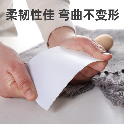 Baking tools cream cake scraper white large, medium and small trapezoidal food grade plastic dough scraper