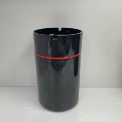 car ashtray stainless steel – Car ashtray - forged-pattern-bright-black