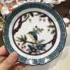 6.25-inch flower-shaped dish—oriole bird