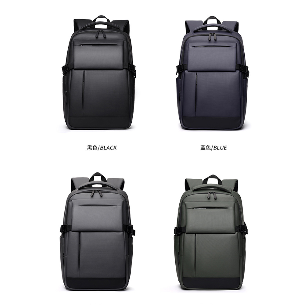 2025 nuevo transfronterizo simple película de cuero hombre mochila de hombro conveniente viaje de negocios bolsa de computadora de estudiantes a prueba de derrames