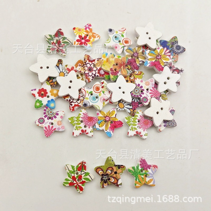 1,75 cm flores y plantas de fondo blanco estrella de cinco puntas flores y plantas pintadas de fondo blanco mezcla estrella de cinco puntas 100 por paquete