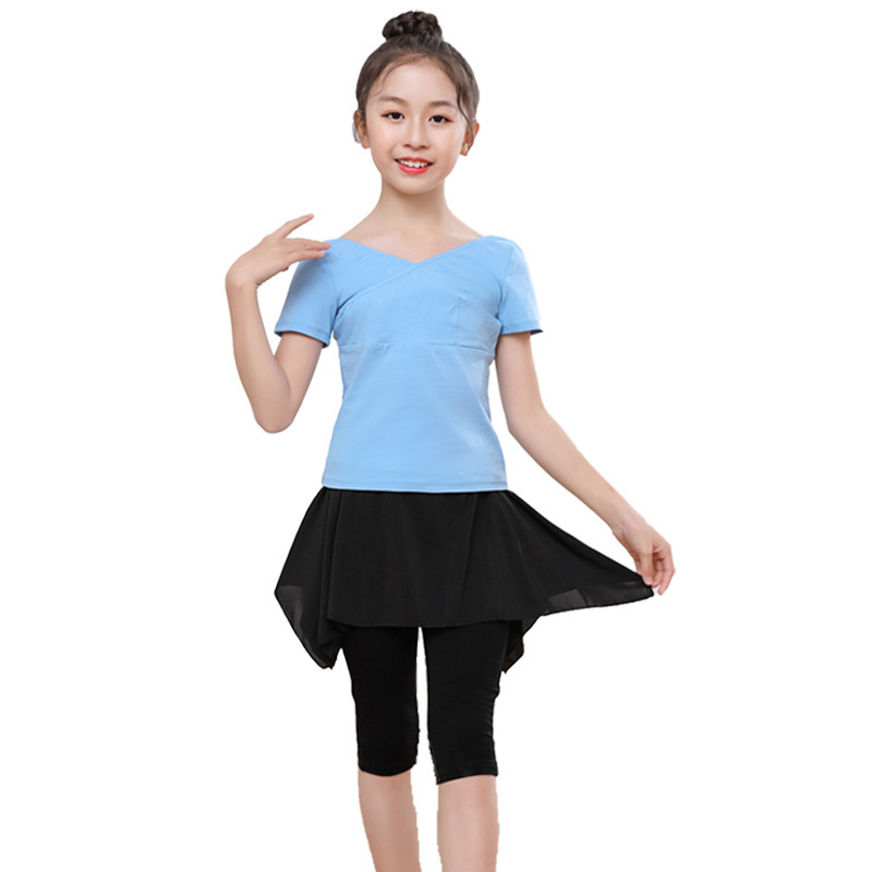 子供ダンス服 女の子 春秋 長袖・半袖 ラテン舞 中国舞 練習着 体操服 ボディスーツセット|undefined