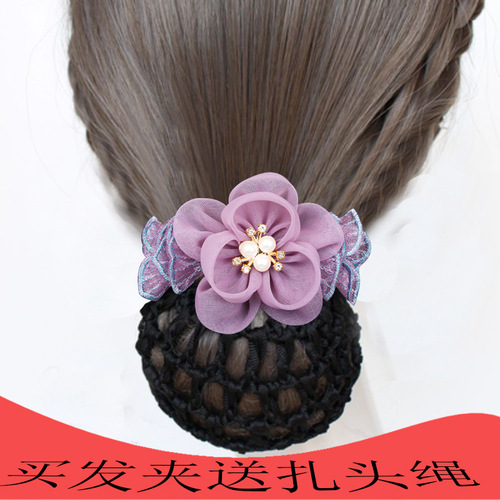 Hair accessories for working women, including headpins, removable hair nets, and hair scarves, suitable for flight attendants, nurses, and bank employees.