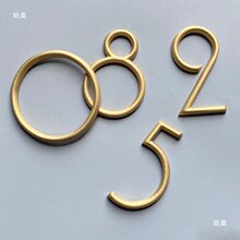 金属三维字仿古铜号数字实心旧字作字立体字黄铜酒店门牌铆钉其他