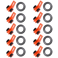 外貿 路亞餌掛鈎器 硅膠圈磯釣掛餌器魚竿掛鈎器 一包10套