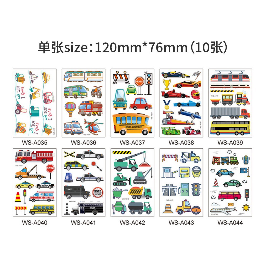 Set de Tatuajes Temporales Infantiles de Papel para Cuerpo image 12